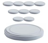 mikken 10 coperchi TO 82/8,5 cm per barattoli di marmellata Twist-Off coperchio di ricambio per vasetti e barattoli di vetro bianco