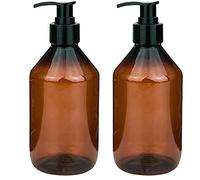 mikken 2 dispenser di sapone da 250 ml per shampoo, dispenser per lozioni in plastica, con etichette incluse