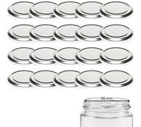 mikken 20 coperchi da 66/6,9 cm per bicchieri Twist-Off, coperchio a vite per barattoli di marmellata, vasetti e vasetti in argento