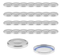 mikken 30 coperchi per bicchieri da 8,5 cm TO82 Blueseal - senza BPA/PVC, tappo di ricambio Twist-Off per vasetti e barattoli in vetro argento
