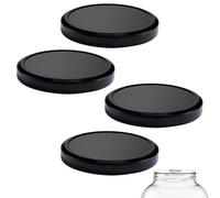 mikken 4 coperchi TO 100/10,3 cm per barattoli grandi Twist-Off coperchio di ricambio nero
