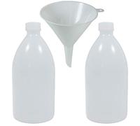mikken Bottiglia da Laboratorio da 1 litro in plastica, Bianco, 2 x 1000l