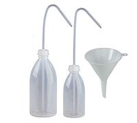 mikken Set di 2 bottiglie da laboratorio, 1 x 250 ml e 500 ml, in plastica senza BPA, made in Germany, imbuto incluso