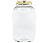 Mikken XL - Barattolo in vetro per conserve, 3400 ml, con tappo a vite, colore: Oro