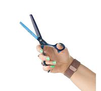 Mikki Doodle, Cane, Cucciolo Forbici Singole per sfoltire e sfumare, Lama Semi-Convessa affilata e Resistente, Punte di Sicurezza smussate, Vite di Tensione Regolabile per Controllo, 16,5 cm