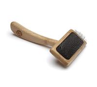 Mikki Spazzola Con Dentini Per Pelo Morto In Bambù, Per Pelo Medio/Lungo/Riccio, Per Cani E Gatti, Realizzato Con Bambù Sostenibile, Per Rimuovere Grovigli E Nodi Dal Pelo, Piccolo - 60 g