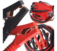 MIKKUPPA - Cavi di avviamento per batteria professionale, 4 m, 500 AMP per 12 V e 24 V, con guanti e borsa per riporre