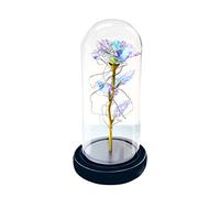 Mikonca Rose La Bella e la Bestia Rosa Incantata Rosa Eterna in Cupola di Vetro con Luci A LED regalo per Moglie Festa Della Mamma Matrimonio Anniversario San Valentino Compleanno(con batteria)
