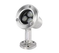 MIKOTR 3W Luci dello Stagno Luci per Fontane Subacquee IP68 Impermeabile Faretto in Acciaio Inossidabile per L'illuminazione di Stagni, Fontane, Parchi, Piscine(Bianco Freddo 6000K,85-220v)