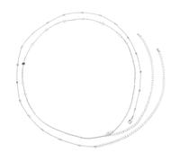 Mikovivi 2 Pz Catene per la Vita da Donna, Regolabili Impermeabili con Perline in Argento per Il Corpo Eleganti e Sexy Regalo Bikini da Spiaggia le Donne