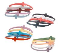 Mikovivi 20 Pezzi Braccialetti Croce in Silicone, Religiosi Braccialetto Gesù Elastici Braccialetti Cristiani per Donne e Uomini Bomboniere