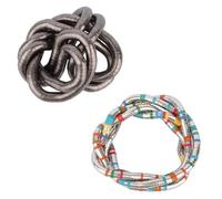 Mikovivi 2pz Collana Serpente Pieghevole per Donna, Catena Flessibile Regolabile Anello Infinito Bracciale e Girocollo Multiuso Fantastici Accessori Regalo alla Moda per Halloween