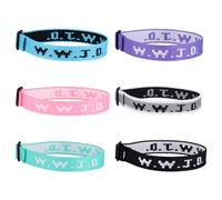 Mikovivi 6pz Bracciali WWJD Set, Confezione di Bracciali Cristiani Regolabili Braccialetti WWJD Braccialetto What Would Jesus Do Regalo di Gioielli Religiosi per Uomini e Donne