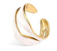 Mikovivi Anelli in Oro Anti-Ossidazione per Donne, Impermeabili Anello Aperto Spesso Alla Moda Impilabili Gioielli Vistosi per l’Uso Quotidiano
