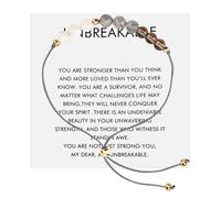 Mikovivi Bracciale Antiansia, Cristallo Artificiale Braccialetti di Forza e Protezione da Donna Eleganti Gioielli Antistress da Ansia con Biglietto di Incoraggiamento per Donne Uomini Amici