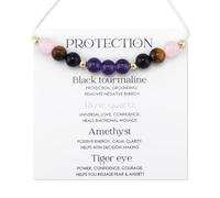 Mikovivi Braccialetto di Protezione Empatico, Braccialetto Curativo per Donne Braccialetto di Protezione Spirituale Braccialetto di Supporto Emotivo per Donne Regalo di Guarigione Gioielli di Natale