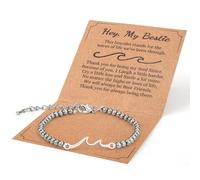 Mikovivi Braccialetto Migliore Amico, Onda Braccialetto Dell'Amicizia Gioielli Regali Significativi per Donne Migliori Amiche Amiche del Cuore Sorella Compleanno Natale San Valentino Laurea Regalo