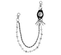 Mikovivi Catena Dado per Pantaloni da Uomo Donna, Punk Gotica con Ciondolo Dado Metallo Resistente Accessorio Jeans e Cintura per Motociclisti Moda Streetwear Hip-Hop