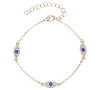 Mikovivi Cavigliera con Occhio Malvagio in Oro per Donna, Regolabile Stile Boho Braccialetto con Occhio Malvagio Impermeabile Delicato Gioiello Estivo da Spiaggia Regalo per Lei