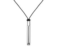 Mikovivi Collana di Respirazione Mindfulness, Collana in Acciaio Titanio Ansia Respirare Argento Rilassante Respira Facile Pendente per Donne Uomini (Stile 3)