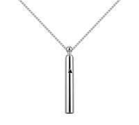 Mikovivi Collana di Respirazione Mindfulness, Collana in Acciaio Titanio Ansia Respirare Argento Rilassante Respira Facile Pendente per Donne Uomini (Stile 2)