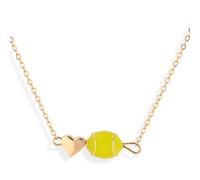 Mikovivi Collane Tennis per Donne, Collane con Ciondolo Cuore & Softball Accessorio di Gioielleria a Tema Sportivo per Giocatrici Tifose Allenatrici