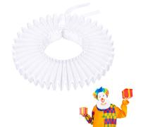 Mikovivi Gorgiera da Clown, Accessori Costume Clown (Bianco)