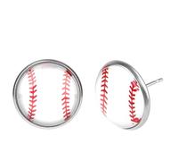 Mikovivi Orecchini Baseball Donna, Eleganti Orecchini Softball Sportivi Earrings Gioielli Regali per Il Giorno Della Partita Giocatori di Baseball Amanti Tifosi e Accessori per Mamme, 1,5cm