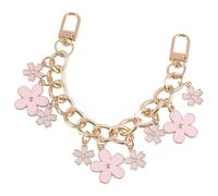 Mikovivi Tracolla a Catena Con Fiore Rosa, Catena Dorata Lunga 19,8 cm con Ciondoli Forma di Fiore in Lega per Portafogli Tracolle e Borse a Tracolla