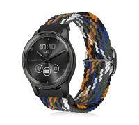 MiKoyi 20 mm Cinturino per Garmin Approach S50/Approach S44/Vivoactive 6/vivoactive 5/vívomove Trend, Nylon Sportivo Intrecciato Cinturini di Ricambio per Garmin Forerunner 165, Cowboy Colori