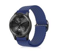 MiKoyi 20 mm Cinturino per Garmin Approach S50/Approach S44/Vivoactive 6/vivoactive 5/vívomove Trend/Venu Sq 2, Nylon Sportivo Intrecciato Cinturini di Ricambio per Garmin Forerunner 165, Blu