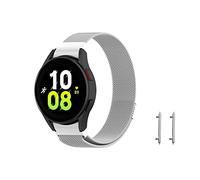 MiKoyi 20 mm Cinturino Ricambio Metallo Acciaio Inossidabile Compatibile con Samsung Galaxy Watch FE/Watch 7/Watch 6/Watch 5/Watch 5 Pro Cinturino per Samsung Galaxy Watch 4, Argento