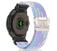 MiKoyi 20 mm QuickFit Cinturino per Garmin Fenix 8 43 mm/7S Pro Solar/7S/6S/6S Pro/5S/5S Plus, Nylon Sportivo Intrecciato Cinturini di Ricambio per Descent Mk3S/Mk3Si/Mk2S/D2 Delta S, Viola Chiaro