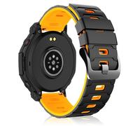 MiKoyi 22 mm Cinturino in Silicone Compatibile con Amazfit Bip Max/Active Max/T-Rex 3 Pro 48 mm/Balance 2/Balance/Bip 6/Bip 5, Regolabili Cinturini in Sportivo per Amazfit Cheetah Pro, Nero Arancione