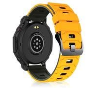 MiKoyi 22 mm Cinturino in Silicone Compatibile con Amazfit Bip Max/Active Max/T-Rex 3 Pro 48 mm/Balance 2/Balance/Bip 6/Bip 5, Regolabili Cinturini in Sportivo per Amazfit Cheetah Pro, Giallo Grigio