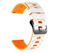 MiKoyi 22 mm Cinturino in Silicone Compatibile con Amazfit Bip Max/Active Max/T-Rex 3 Pro 48 mm/Balance 2/Balance/Bip 6/5, Regolabili Cinturini in Sportivo per Amazfit Cheetah Pro, Latteo Arancione