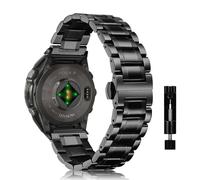 MiKoyi 22 mm QuickFit Cinturino Compatibile con Garmin Fenix E 47 mm/Fenix 8 47 mm/Fenix 7 Pro/7/6 Pro/6/5 Plus/5, Metallo Cinturini Ricambio Inossidabile Band per Garmin MARQ GOLFER (Gen 2), Nero