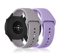 MiKoyi Cinturino in Silicone 22 mm Compatibile con Xiaomi Redmi Watch 5 Active/Lite, 2 Pezzi Morbido Sportivo di Ricambio per Xiaomi Watch 2/S3/S1 Pro, Viola e Grigio