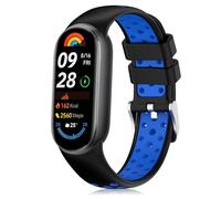 MiKoyi Cinturino in Silicone Compatibile con Xiaomi Smart Band 10/9 / 8, Morbida Impermeabile Regolabili Cinturino per Xiaomi Smart Band 10/9 / 8, Nero Blu