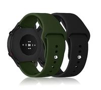 MiKoyi Cinturino Silicone 22 mm Compatibile con Xiaomi Redmi Watch 5 Active/Lite, 2 Pezzi Morbido Sportivo di Ricambio per Xiaomi Watch 2/S3/S1 Pro, Nero e Verde