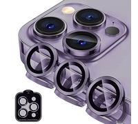 MiKoyi Pellicola Fotocamera Compatibile con iPhone 14 Pro/iPhone 14 Pro Max, Pellicola Protettiva Fotocamera 9H Durezza Vetro Temperato Alluminio, Viola