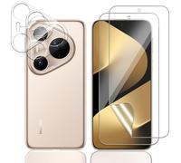 MiKoyi Pellicola Protettiva per Huawei Pura 80 Ultra 5G, [2 + 2Pezzi] TPU Screen Protection Copertura Completa Film Pellicola Fotocamera Durezza 9H Senza Bolle per Huawei Pura 80 Ultra 5G