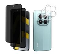 MiKoyi Privacy Vetro Temperato Compatibile con Xiaomi Poco M8 Pro 5G, [2 + 2 Pezzi] Protezione Obiettivo Fotocamera Anti Spy Pellicola Protettiva Anti-Graffio Durezza 9H per Xiaomi Poco M8 Pro 5G