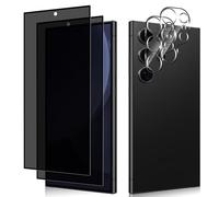 MiKoyi Privacy Vetro Temperato per Samsung Galaxy S25 Ultra 5G, Anti Spy Pellicola Protettiva Protezione Schermo Protezione Obiettivo Fotocamera Anti-Graffio Durezza 9H per Samsung Galaxy S25 Ultra