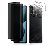 MiKoyi Privacy Vetro Temperato per Xiaomi Poco F6 Pro 5G, Anti Spy Pellicola Protettiva Protezione Schermo Protezione Obiettivo Fotocamera Anti-Graffio Durezza 9H per Xiaomi Poco F6 Pro 5G
