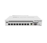 MikroTik Cloud Router Switch DC 800mhz 512MB RAM, 1xGigabit LAN, CRS309-1G-8S+in (512MB RAM, 1xGigabit LAN 8 x SFP+ Cages, RouterOS L5 or SwitchOS (Dual Boot) Passive DT Case, RM Ears)