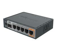 Mikrotik - hEX S, Router Ethernet nero (10,100,1000 Mbit/s, 10/100/1000 Base-T(X), nero, 256 MB, 11 W, CC)