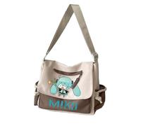 Miku Crossbody Bag Miku Borsa a mano Grande Capacità di Tela Zaino da Viaggio Borsa a tracolla Zaino Studente, Colore cachi 2, 30 * 25 cm