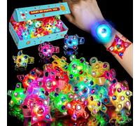 Mikulala 24 Braccialetti LED Luminosi per Bambini, Riempitivi Borse Festa, Giochi Anti-Stress, Si Accendono al Buio, Bomboniere Compleanno