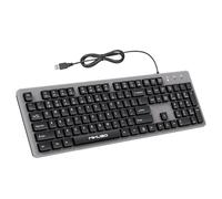 MIKUSO Tastiera cablata con caratteri incisi al laser non sbiadiscono, comoda sensazione al tatto, interfaccia USB adatta per computer e PC portatili, tastiere full size 104, plug and play, ufficio